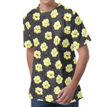 Cute Popcorn Pattern Print Men's Velvet T-Shirt