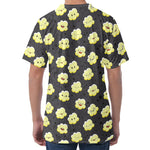 Cute Popcorn Pattern Print Men's Velvet T-Shirt