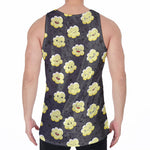 Cute Popcorn Pattern Print Men's Velvet Tank Top