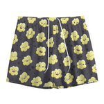 Cute Popcorn Pattern Print Mesh Shorts