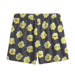 Cute Popcorn Pattern Print Mesh Shorts