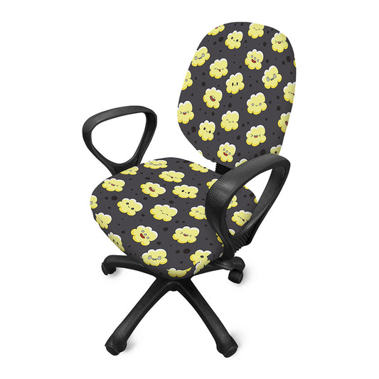 Cute Popcorn Pattern Print Office Chair Cover