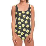 Cute Popcorn Pattern Print One Piece Swimsuit
