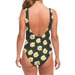 Cute Popcorn Pattern Print One Piece Swimsuit