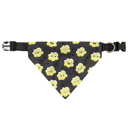 Cute Popcorn Pattern Print Over The Collar Dog Bandana