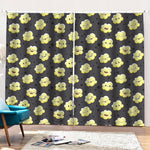 Cute Popcorn Pattern Print Pencil Pleat Curtains