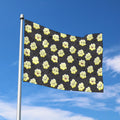 Cute Popcorn Pattern Print Polyester Flag