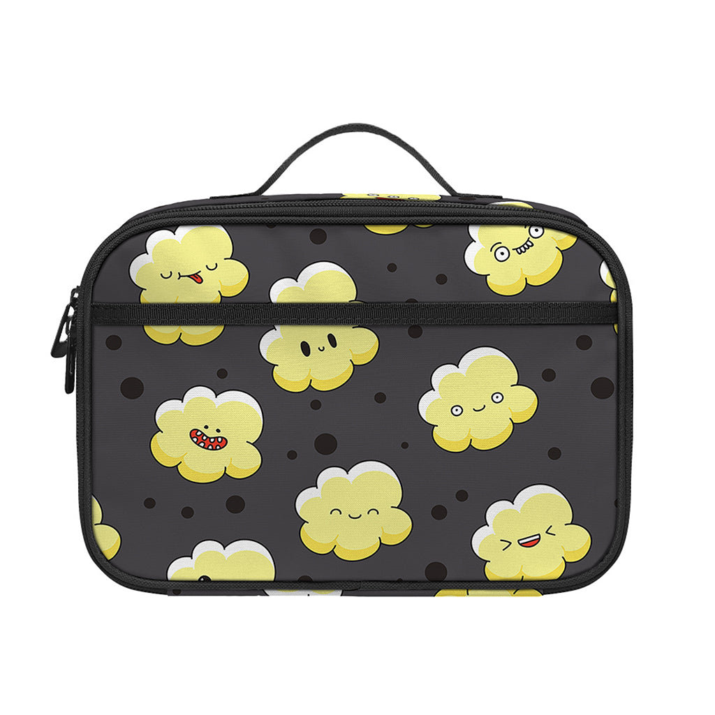 Cute Popcorn Pattern Print Portable Lunch Bag