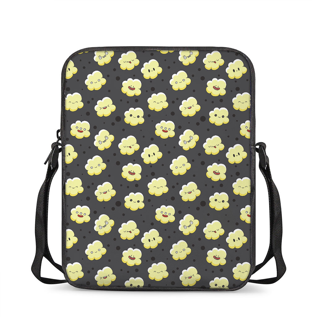 Cute Popcorn Pattern Print Rectangular Crossbody Bag