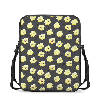 Cute Popcorn Pattern Print Rectangular Crossbody Bag