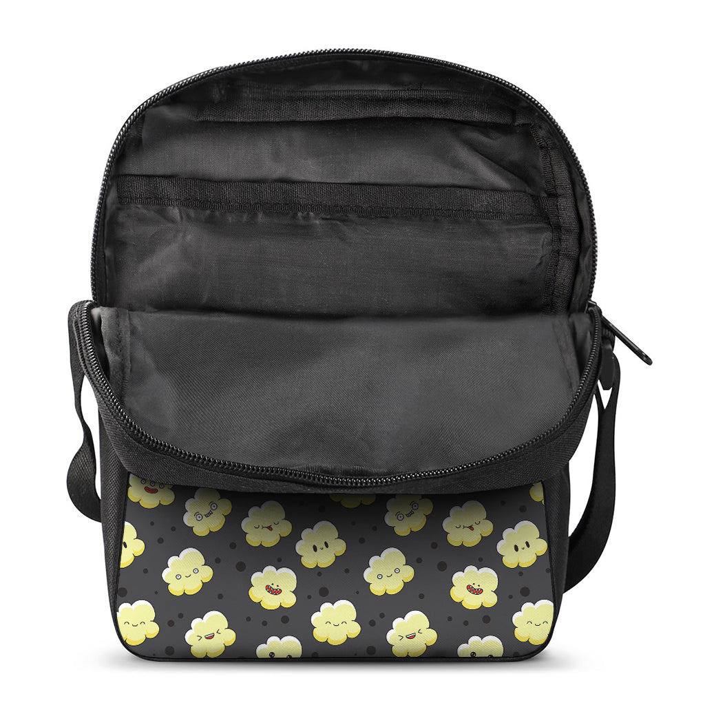 Cute Popcorn Pattern Print Rectangular Crossbody Bag