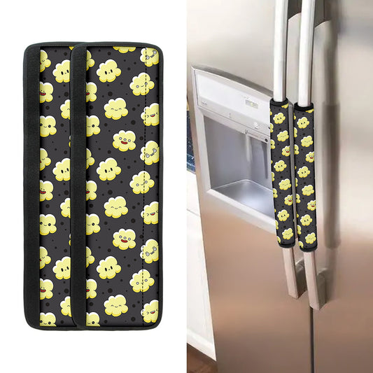 Cute Popcorn Pattern Print Refrigerator Handle Covers