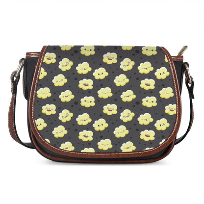Cute Popcorn Pattern Print Saddle Bag