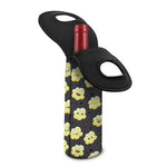 Cute Popcorn Pattern Print Single Neoprene Wine Tote