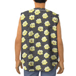 Cute Popcorn Pattern Print Sleeveless Baseball Jersey