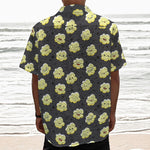 Cute Popcorn Pattern Print Textured Short Sleeve Shirt