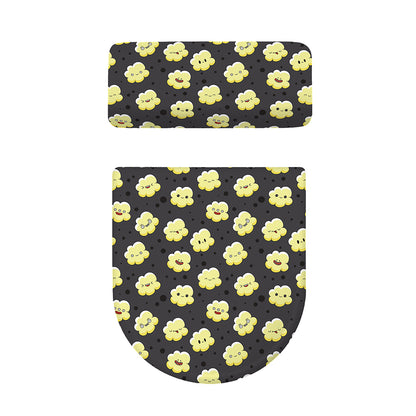Cute Popcorn Pattern Print Toilet Lid And Tank Cover Set