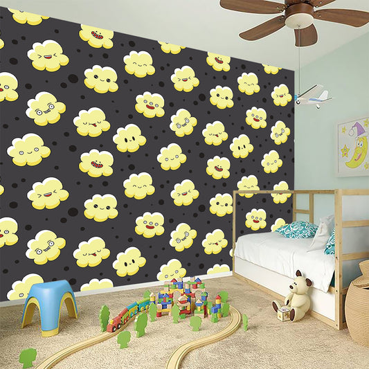 Cute Popcorn Pattern Print Wall Sticker