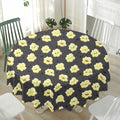 Cute Popcorn Pattern Print Waterproof Round Tablecloth
