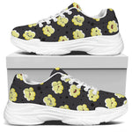 Cute Popcorn Pattern Print White Chunky Shoes