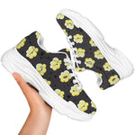 Cute Popcorn Pattern Print White Chunky Shoes