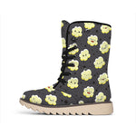 Cute Popcorn Pattern Print Winter Boots