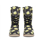 Cute Popcorn Pattern Print Winter Boots