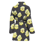 Cute Popcorn Pattern Print Women's Bathrobe