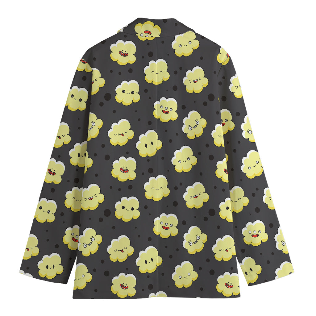 Cute Popcorn Pattern Print Women's Blazer