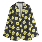 Cute Popcorn Pattern Print Women's Cotton Blazer