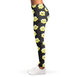 Cute Popcorn Pattern Print Women's Leggings