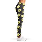 Cute Popcorn Pattern Print Women's Leggings