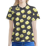 Cute Popcorn Pattern Print Women's Polo Shirt