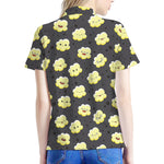Cute Popcorn Pattern Print Women's Polo Shirt