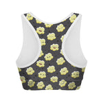 Cute Popcorn Pattern Print Women's Sports Bra