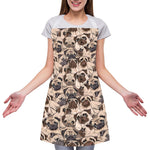 Cute Pug Pattern Print Adjustable Apron