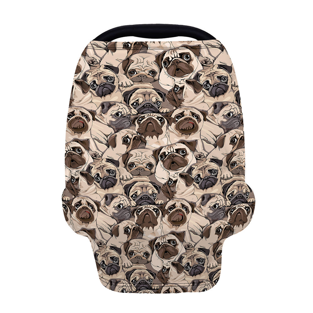 Cute Pug Pattern Print Baby Seat Cover