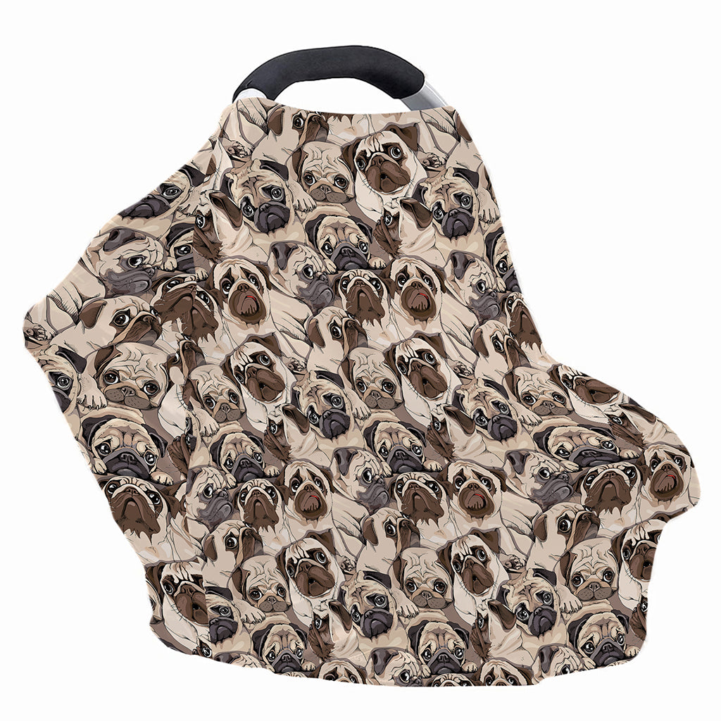Cute Pug Pattern Print Baby Seat Cover