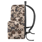 Cute Pug Pattern Print Backpack