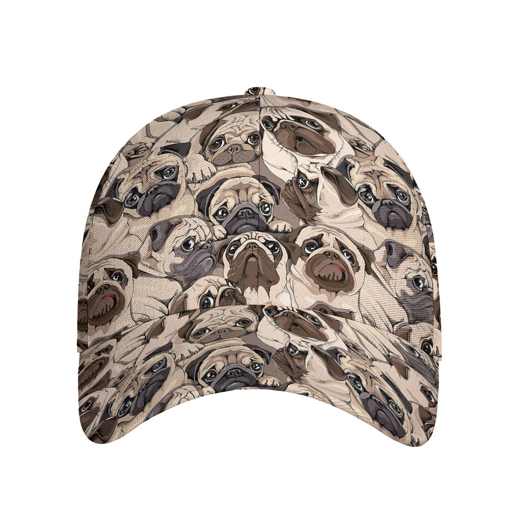 Cute Pug Pattern Print Baseball Cap