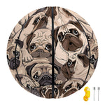 Cute Pug Pattern Print Basketball