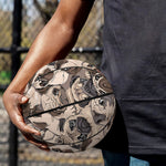 Cute Pug Pattern Print Basketball