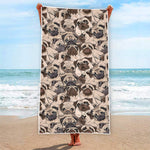 Cute Pug Pattern Print Beach Towel