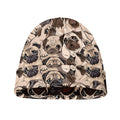 Cute Pug Pattern Print Beanie