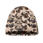 Cute Pug Pattern Print Beanie