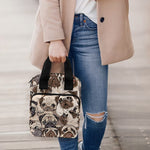 Cute Pug Pattern Print Bible Tote Bag