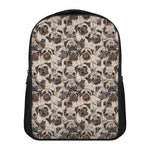 Cute Pug Pattern Print Casual Backpack