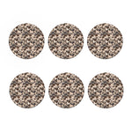 Cute Pug Pattern Print Coaster Set