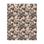 Cute Pug Pattern Print Curtain