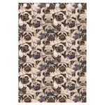 Cute Pug Pattern Print Curtain